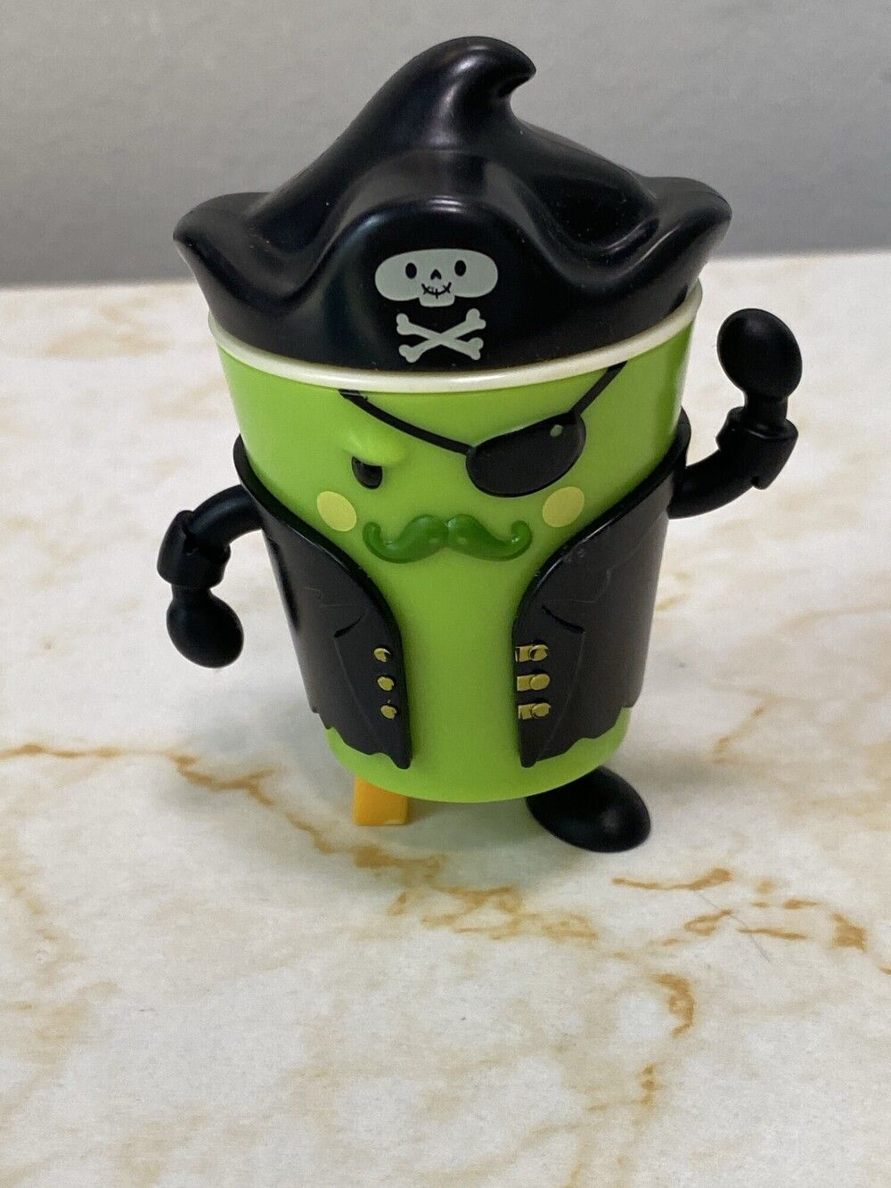 Wendy's Frosty Neon Green Pirate Collectible Figure Toy